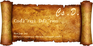 Csényi Dénes névjegykártya